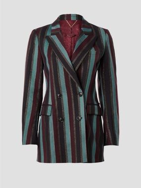Scotch & Soda Metallic Striped Double-Breasted Blazer